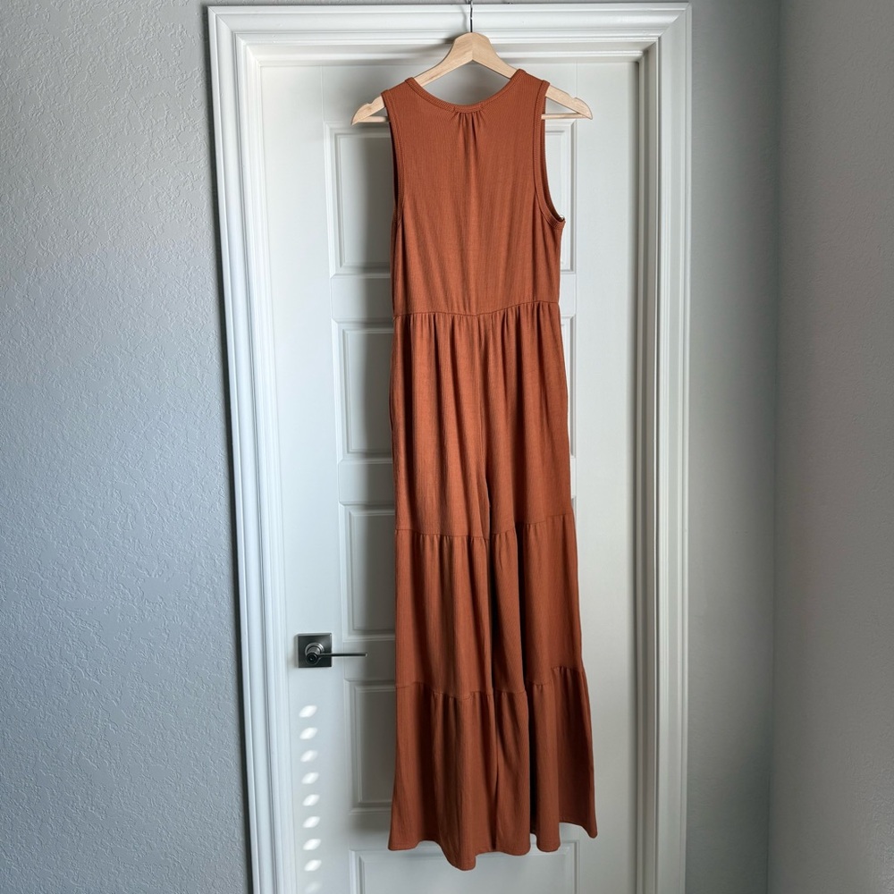 Anthro Marina Tiered Wide Leg Jumpsuit - Picture 6 of 11